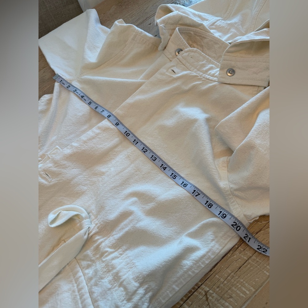 Everlane Women's Cream Cotton Utility Jacket Trench M - Picture 7 of 14